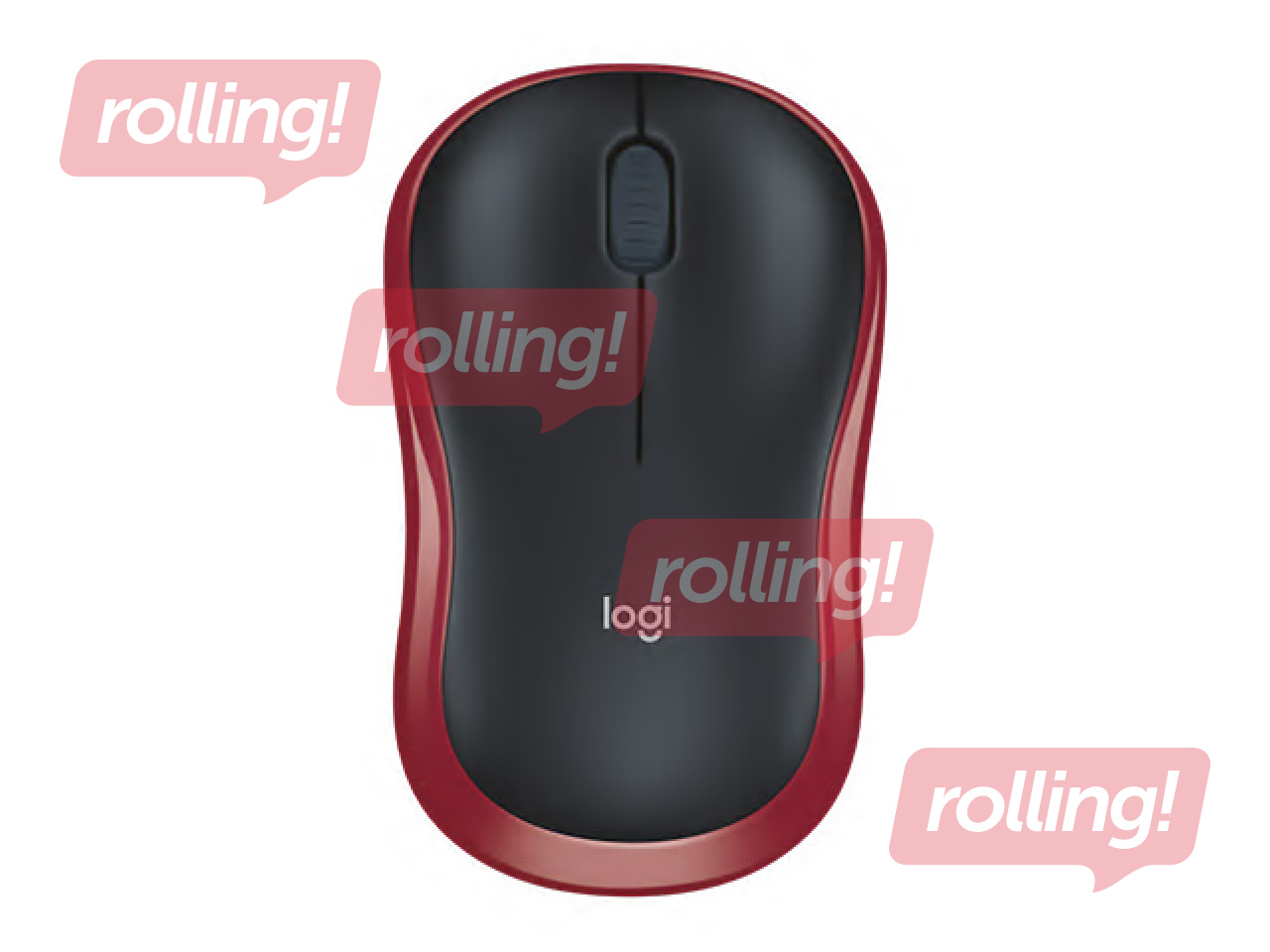 Беспроводная компьютерная мышь Logitech M185 черная / красная