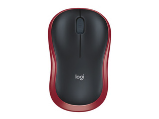 Logitech M185 Wireless Mouse Black/Red