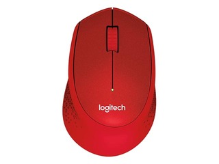 Bezvadu datorpele Logitech M330 Silent Plus, Sarkana