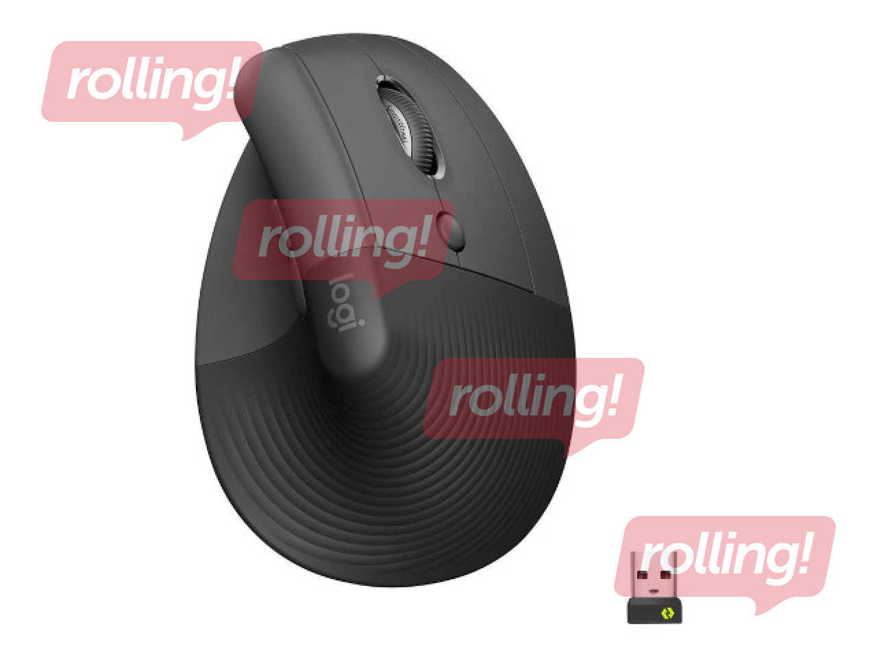 Logitech Lift for Business, Vertical mouse, 6 buttons, Bluetooth