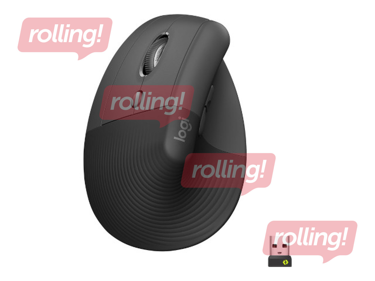 Logitech Lift for Business, vertikaalne hiir, 6 nuppu, Bluetooth, vasakukäelistele