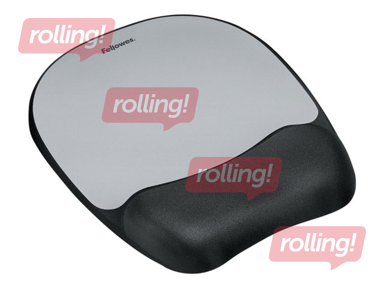 Mouse pad with wrist pillow Fellowes Memory Foam, Silver