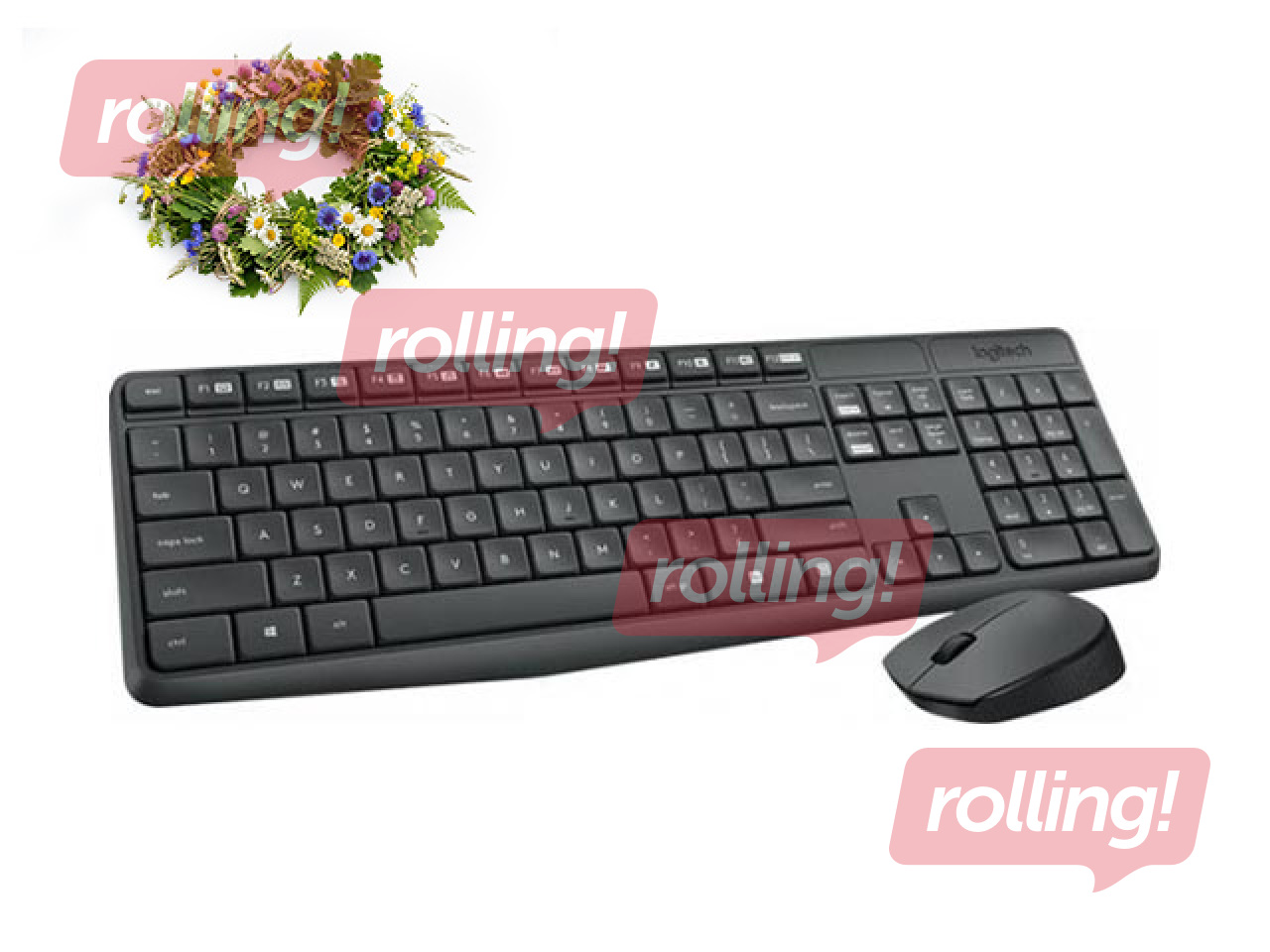 Juhtmevaba klaviatuurikomplekt Logitech MK235, ENG + Jaanipäeva kingitus!