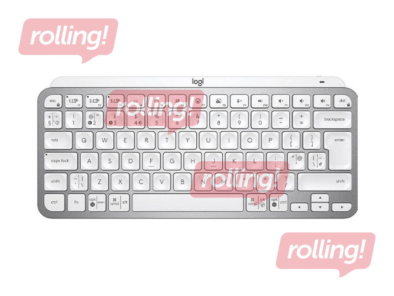 Bezvadu klaviatūra Logitech MX Keys Mini Grey