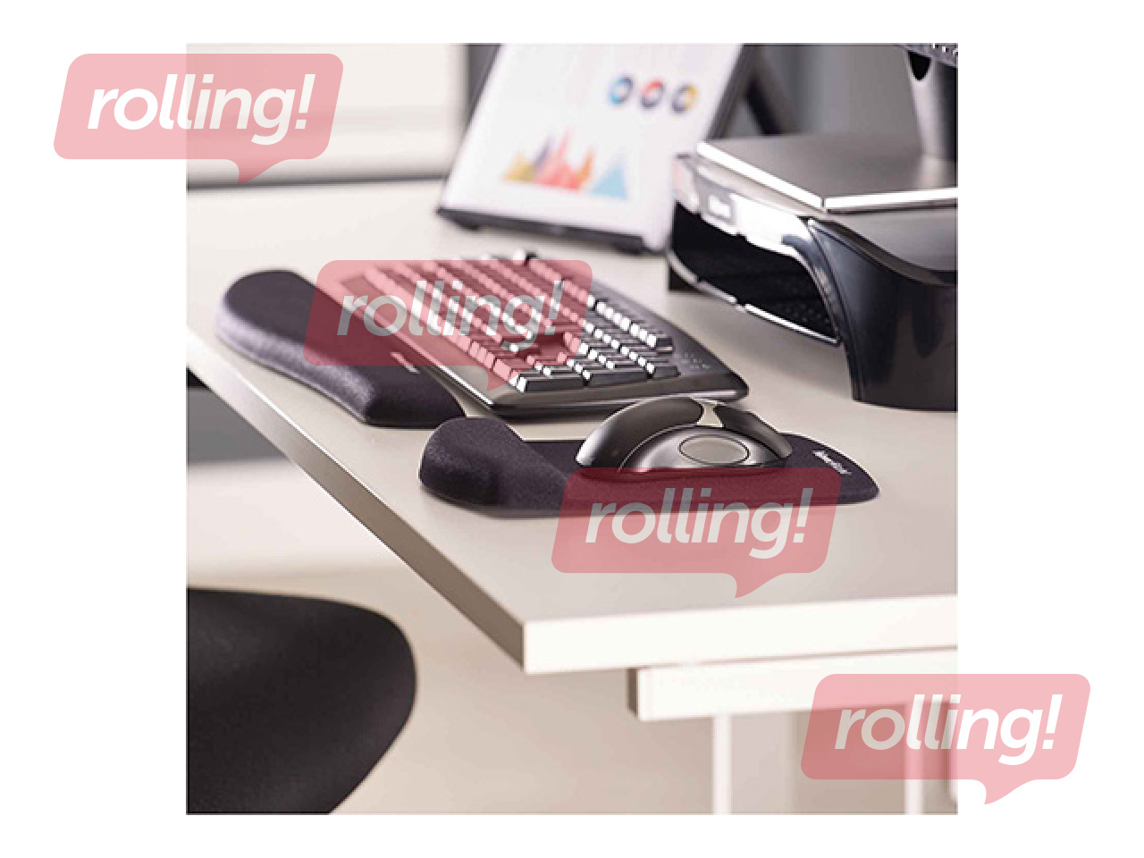 Keyboard Tray Fellows PlushTouch™ — Black