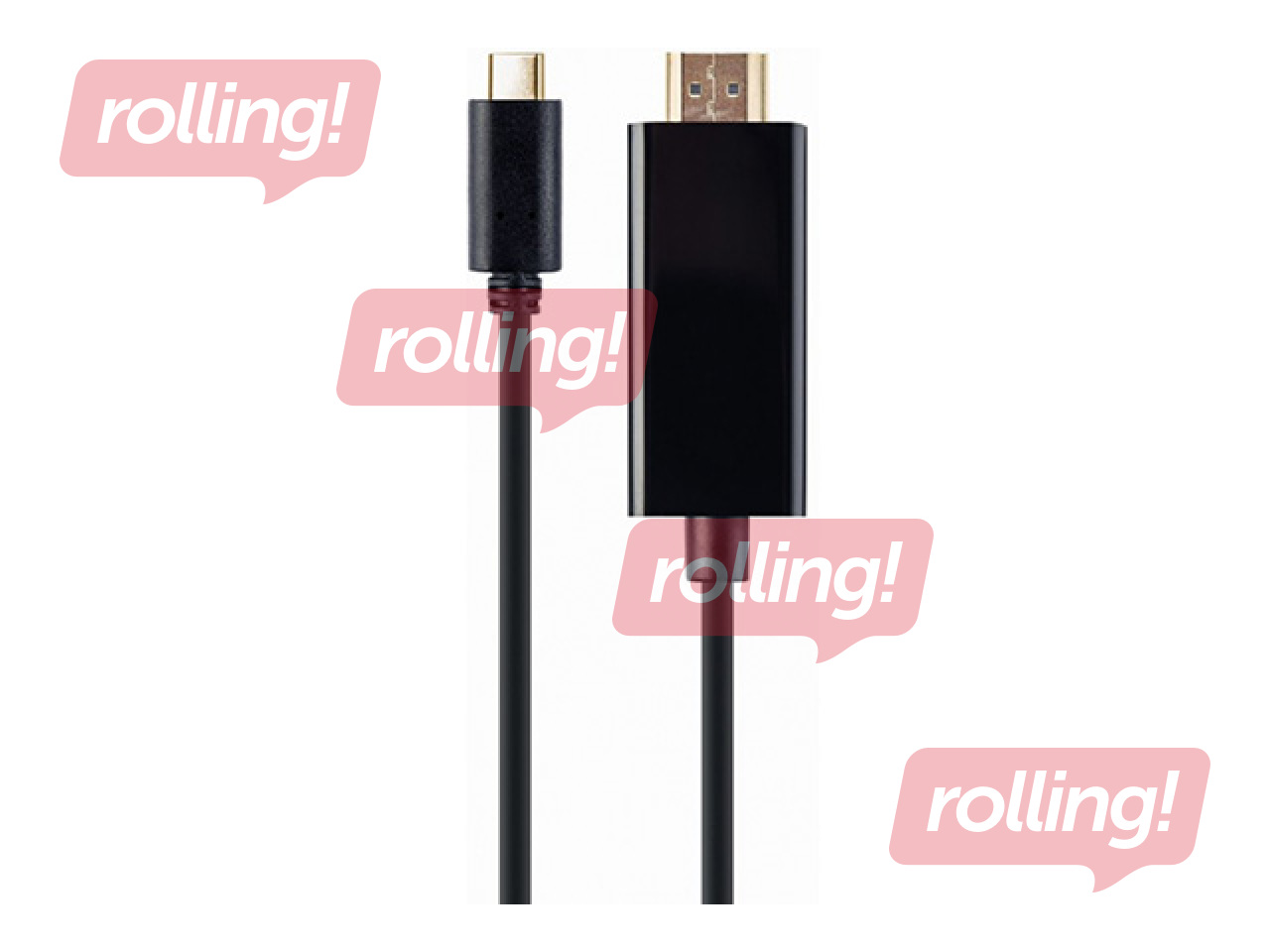 Gembird USB Type-C (mees) – HDMI (mees) kaabel, 4K@30Hz, must, 2 m