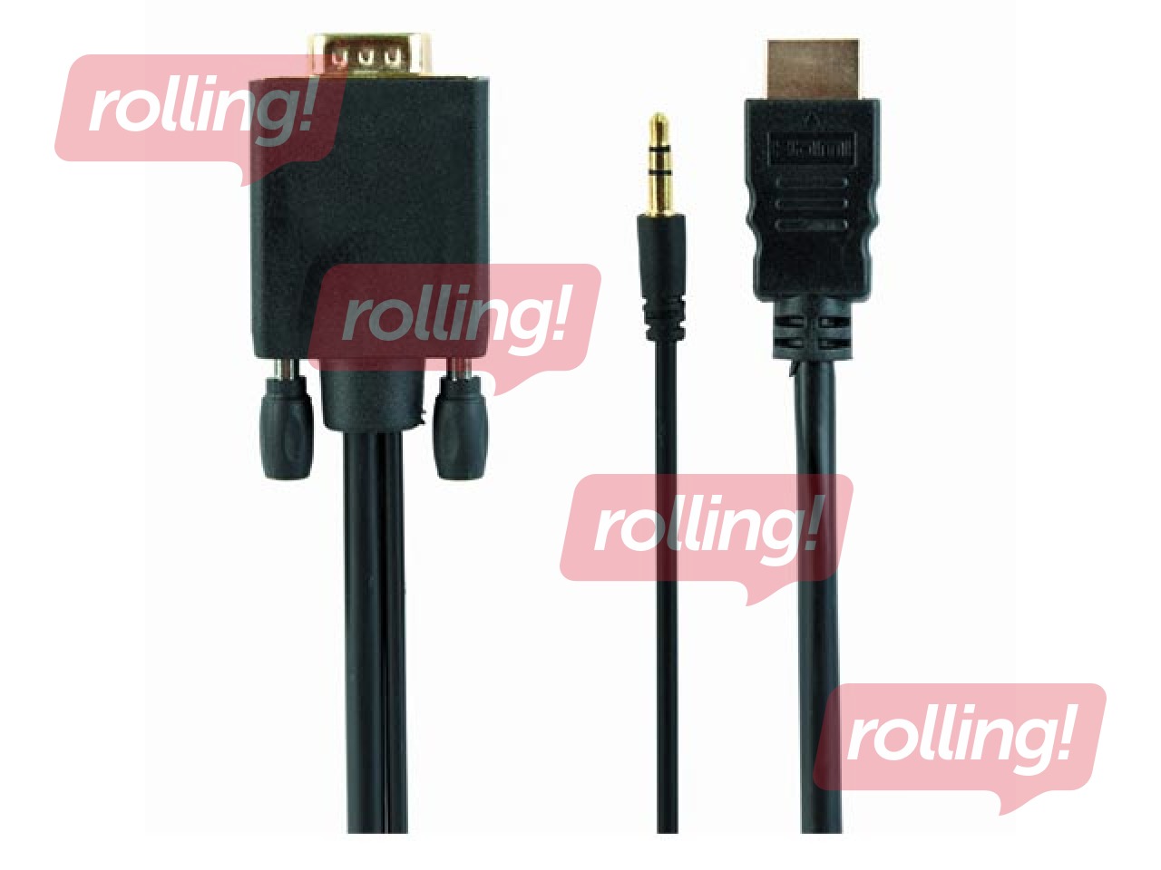 Gembird HDMI isane – VGA isane + 3,5 mm, 3 m
