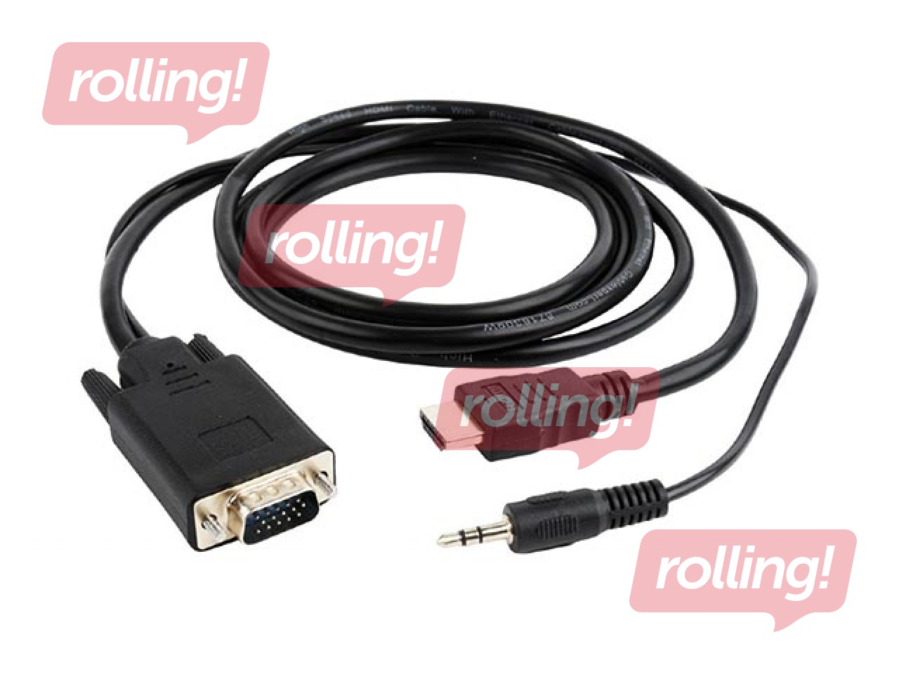 Gembird HDMI isane – VGA isane + 3,5 mm, 3 m