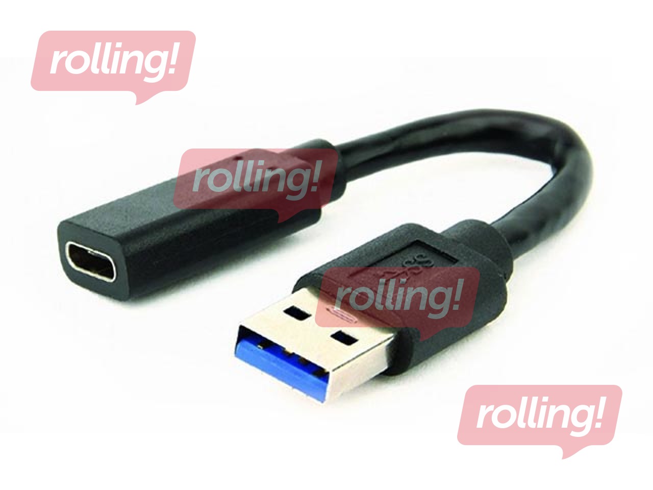 Adapteris Gembird USB Male - USB Type C Female 0.1m Black