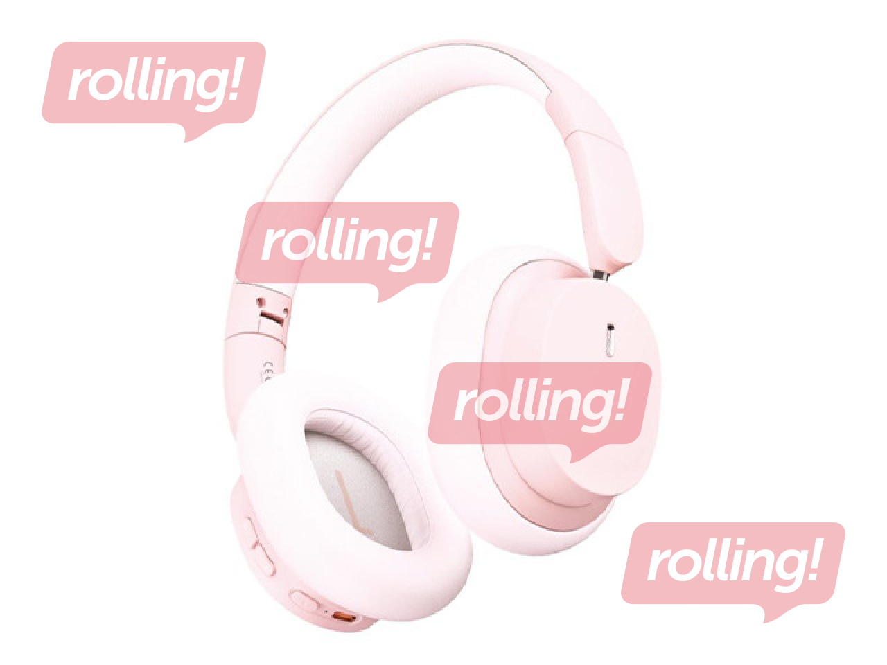 Baseus Bowie D05 Bluetooth 5.2 juhtmeta kõrvaklapid mikrofoniga (roosa-kuldne)