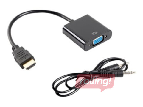 LANBERG AD-0017-BK adapter HDMI-A M ->VGA F with audio cable