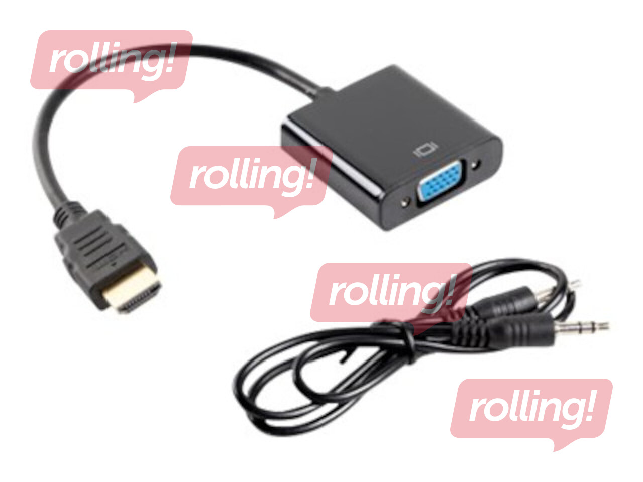 LANBERG AD-0017-BK adapter HDMI-A M ->VGA F with audio cable