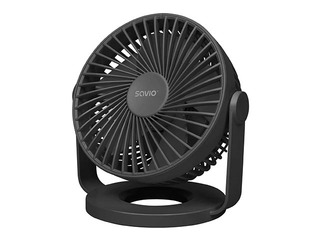 Galda ventilators ar akumulatoru Savio USB Desk Fan AD-01, Melns