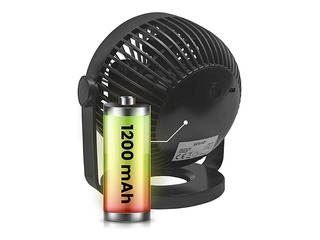 Galda ventilators ar akumulatoru Savio USB Desk Fan AD-01, Melns