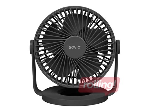 Table fan with accumulator Savio USB Desk Fan AD-01, black