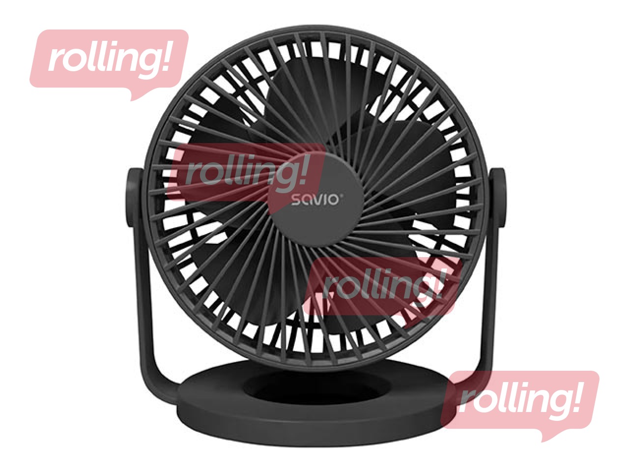 Table fan with accumulator Savio USB Desk Fan AD-01, black