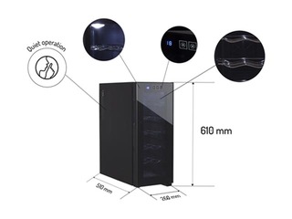 Fridge for drinks Alder, h-61 cm, 33 l , black