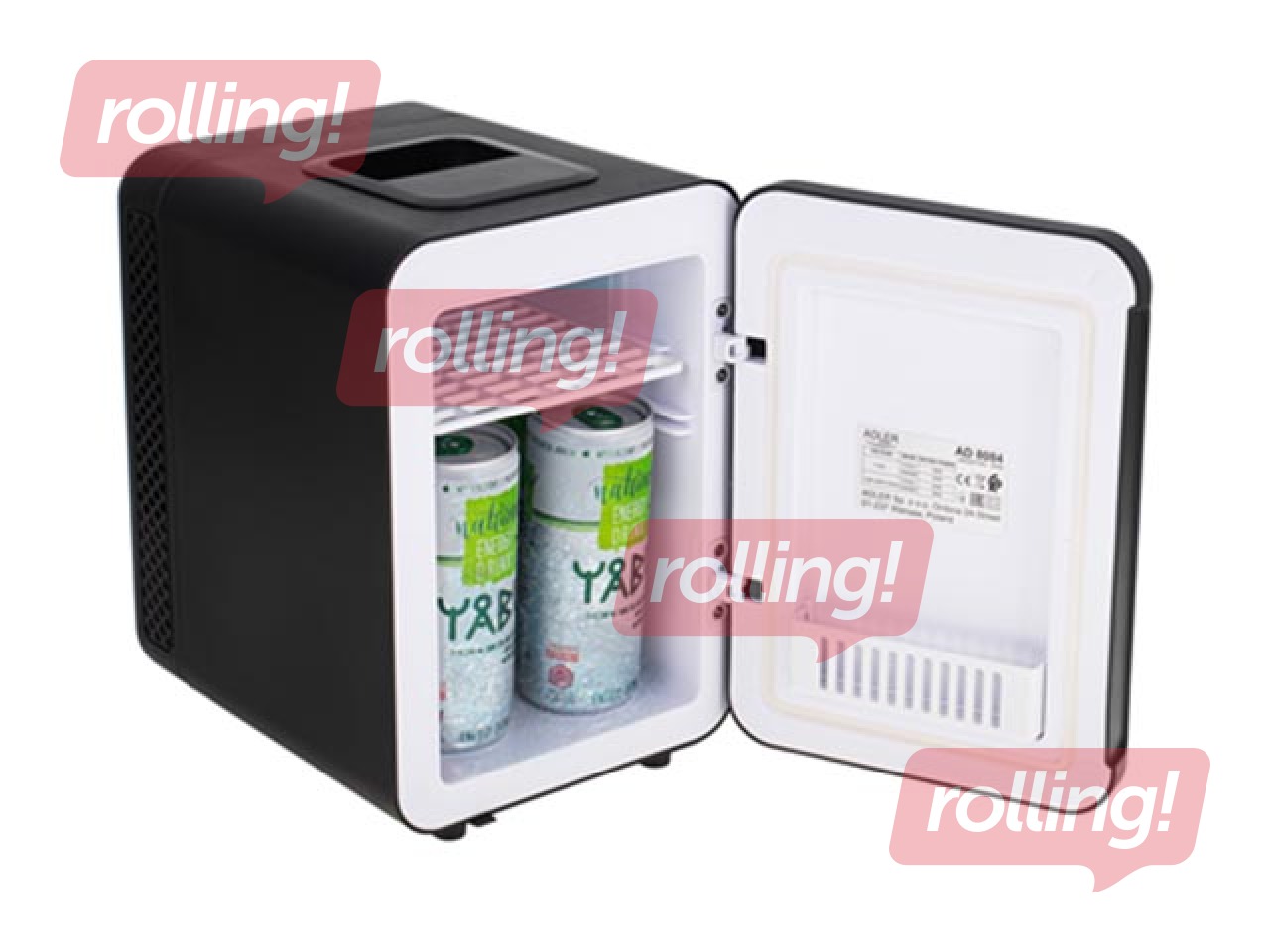 Fridge mini Adler, black, h-27 cm, 4l