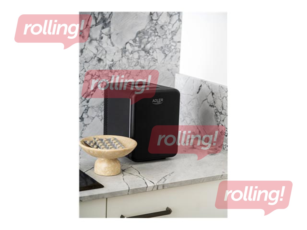 Fridge mini Adler, black, h-27 cm, 4l