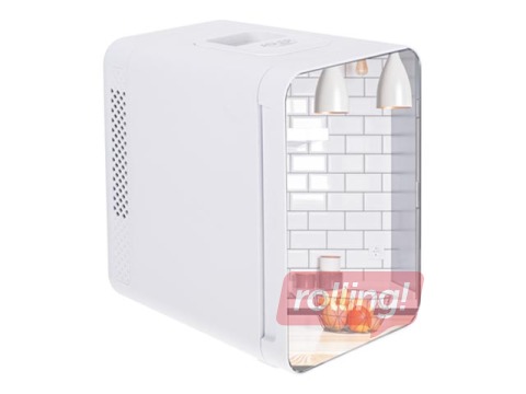 Mini fridge Adler 8085 with mirror door, white, h-27cm, 4l