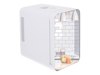 Mini fridge Adler 8085 with mirror door, white, h-27cm, 4l