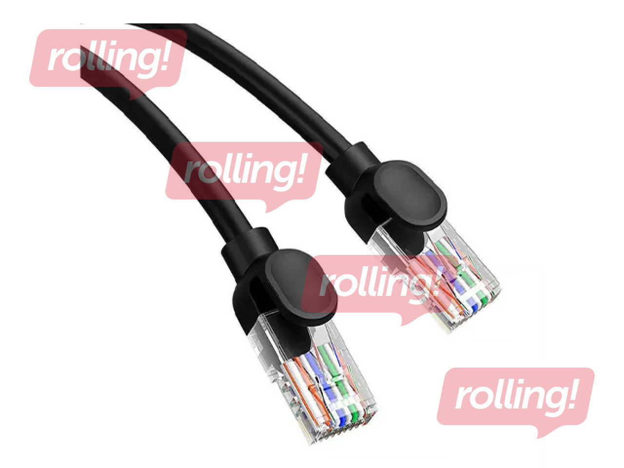 UTP Baseus Ethernet CAT5, 1000 Mbps, 0,5 m võrgukaabel (must)