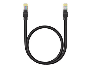 UTP Baseus Ethernet CAT5, 1000Mbps 0.5 m tīkla kabelis (melns)