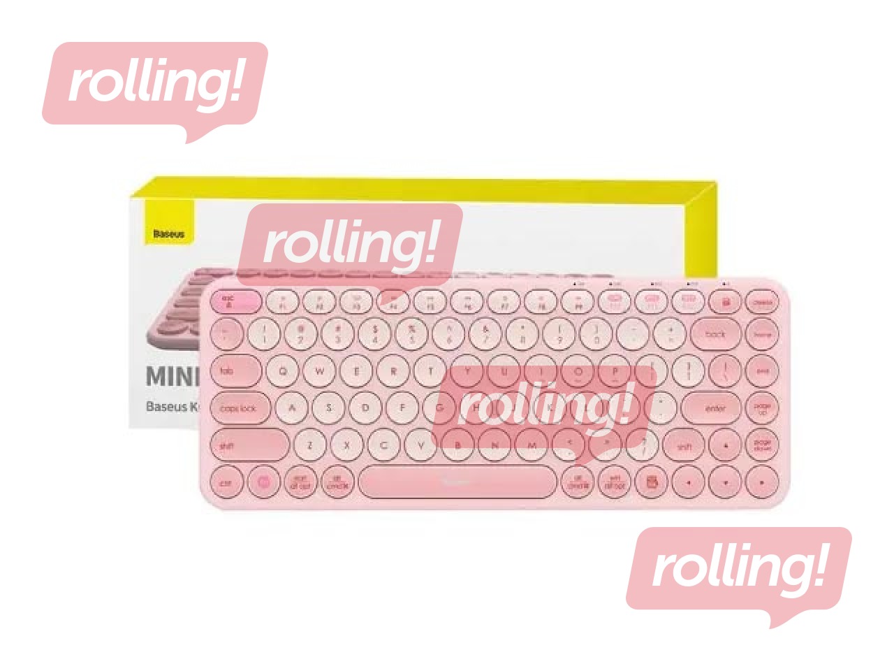 Wireless keyboard Baseus, K01A Tri-Mode, pink