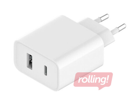 Laadija Xiaomi USB + Type C,  EU Mi. 33W, valge
