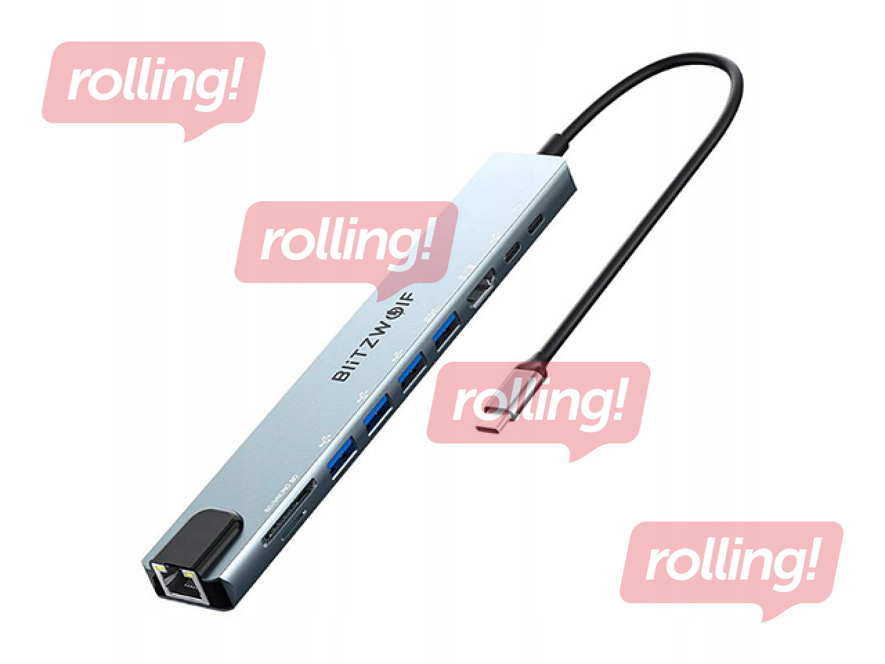 Multi-port adapter Blitzwolf BW-TH5 10in1 USB-C (silver)