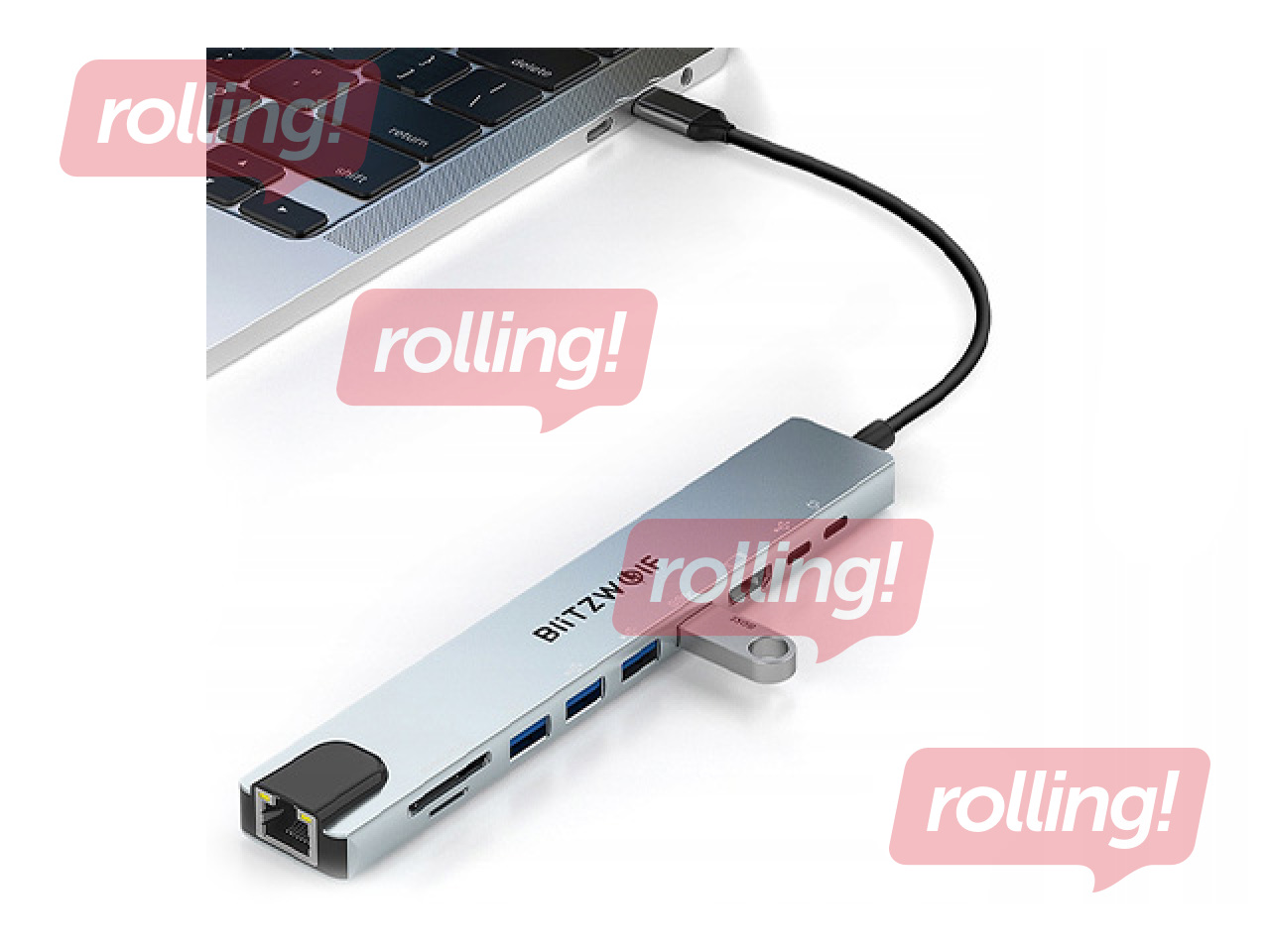 Multi-port adapter Blitzwolf BW-TH5 10in1 USB-C (silver)