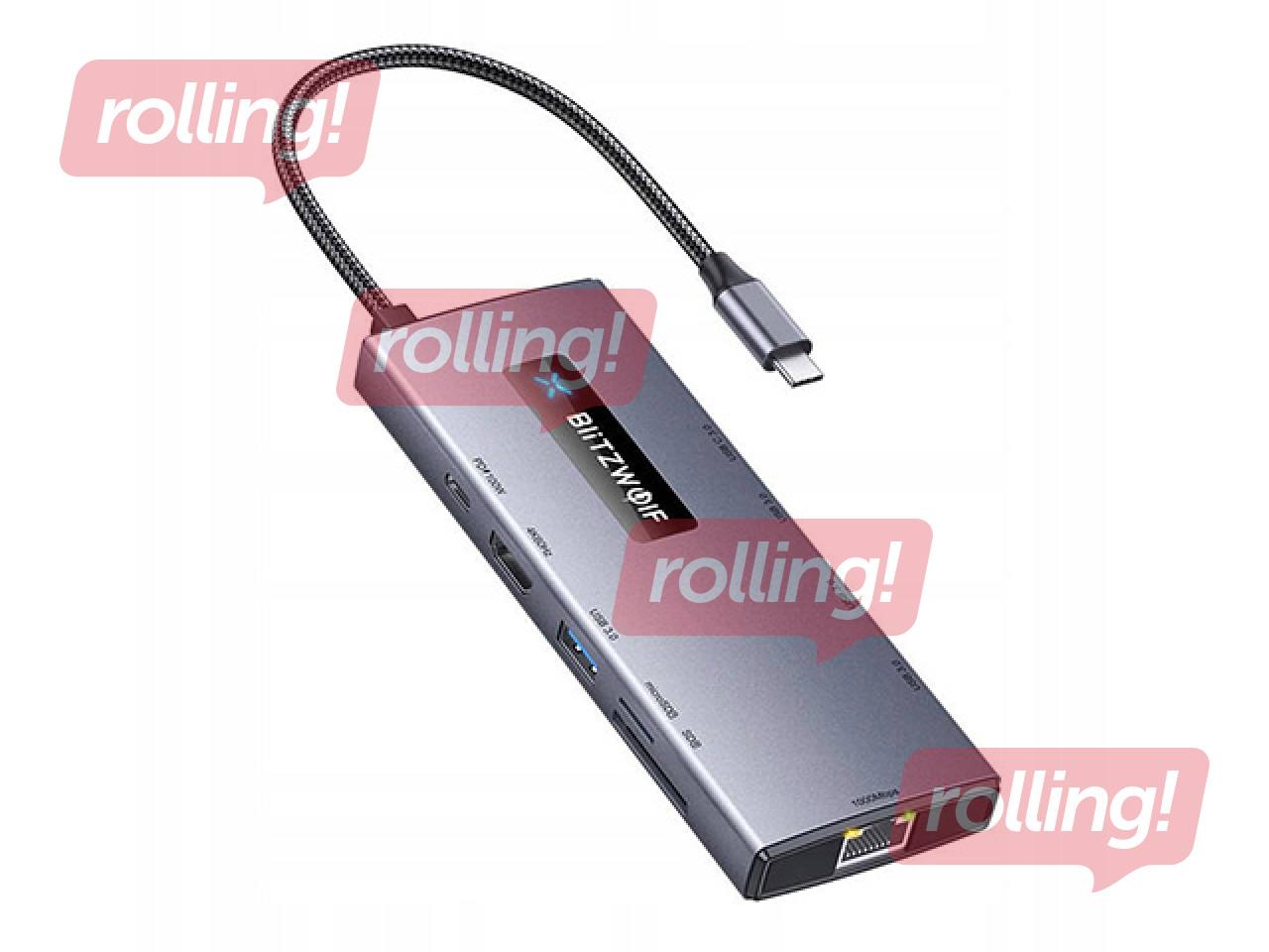 Mitme pordiga adapter Blitzwolf BW-TH8 10in1 USB-C