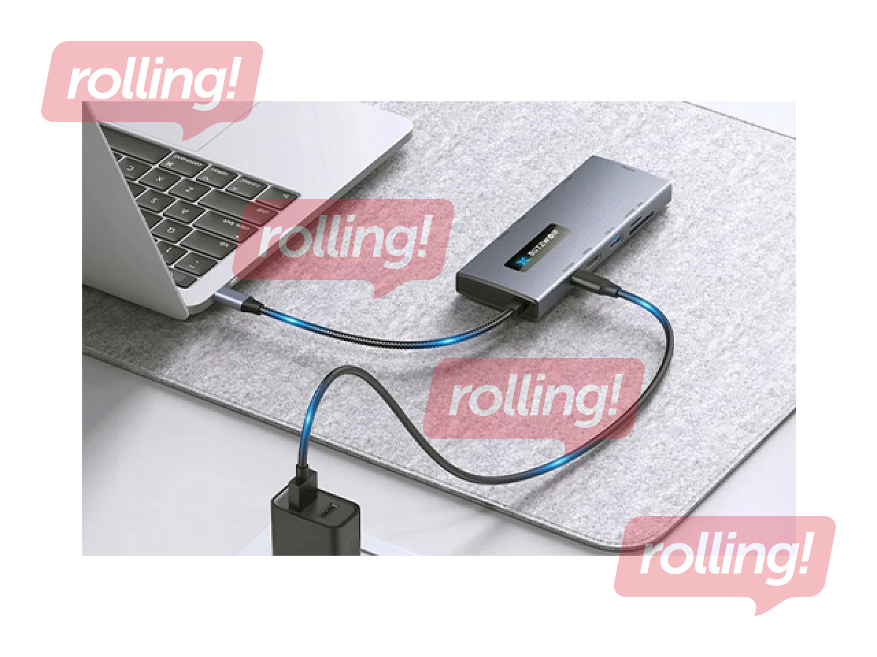 Mitme pordiga adapter Blitzwolf BW-TH8 10in1 USB-C