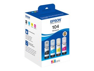 Epson EcoTank 104 4-pack (black, yellow, cyan, magenta) ink refill