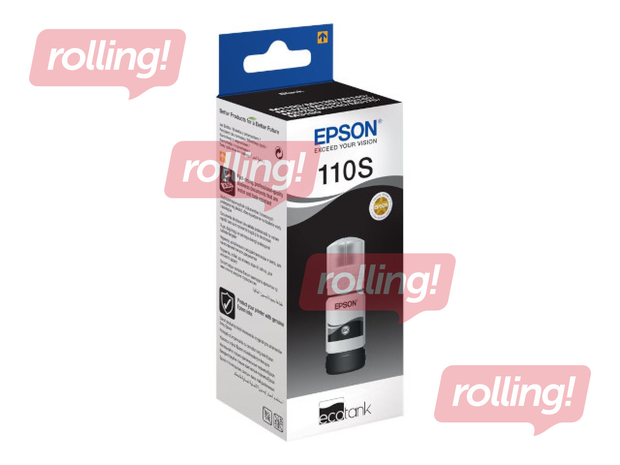Tintes pudele Epson 110S EcoTank MX1XX serries, melna (2000 lpp)