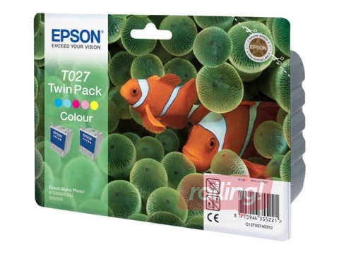 Tindikassett Epson Stylus Photo 810, 3 värvi, 2-pakk, 2 x 46ml