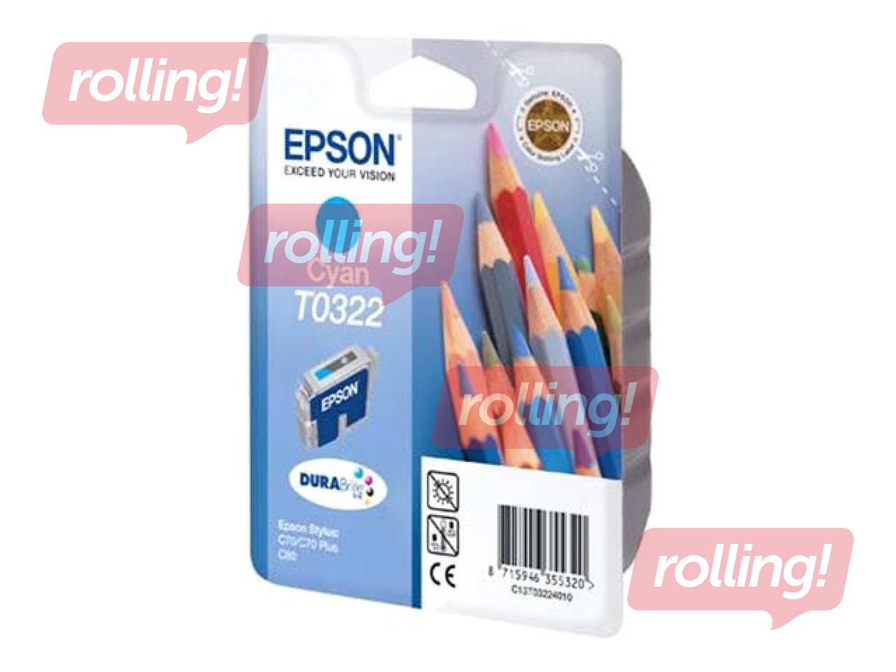 Tindikassett Epson Stylus C80, sinine, 16ml