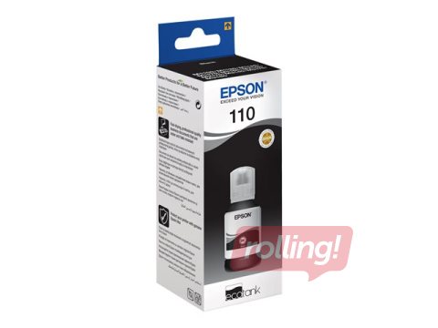 Tintes pudele Epson 110 EcoTank MX1XX serries, melna (6000 lpp)