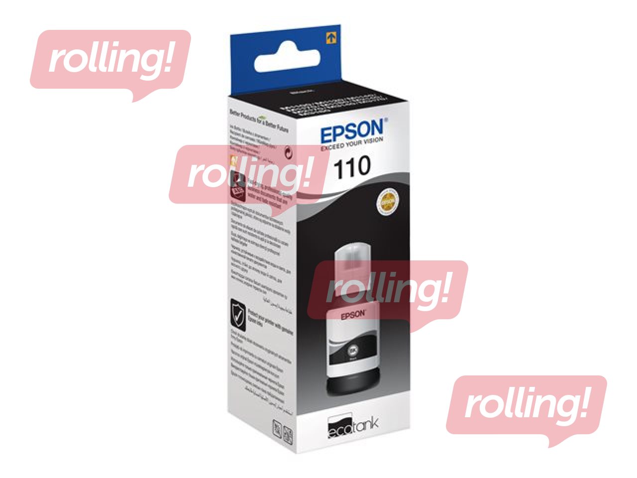 Tintes pudele Epson 110 EcoTank MX1XX serries, melna (6000 lpp)