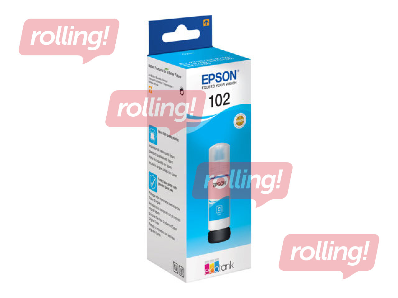 Epson EcoTank 102 Ciānzilas tintes pudele, 70 ml (6000 lpp)