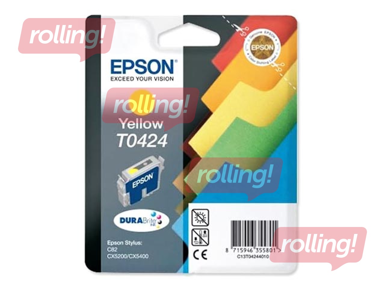 Tindikassett Epson Stylus C82, kollane, 16ml