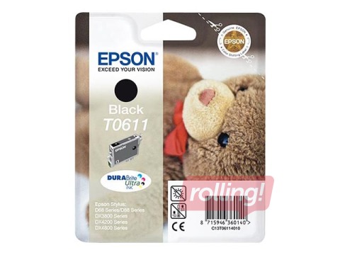 Tindikassett Epson Stylus D68, must, 8ml