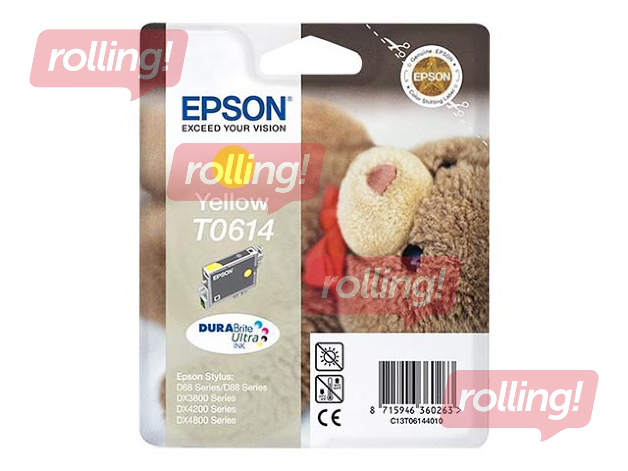 Tindikassett Epson Stylus D68, kollane, 8ml