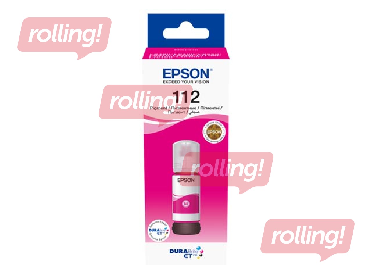 Epson EcoTank 112 Fuksīna sarkana tintes pudele, 70 ml (6000 lpp)