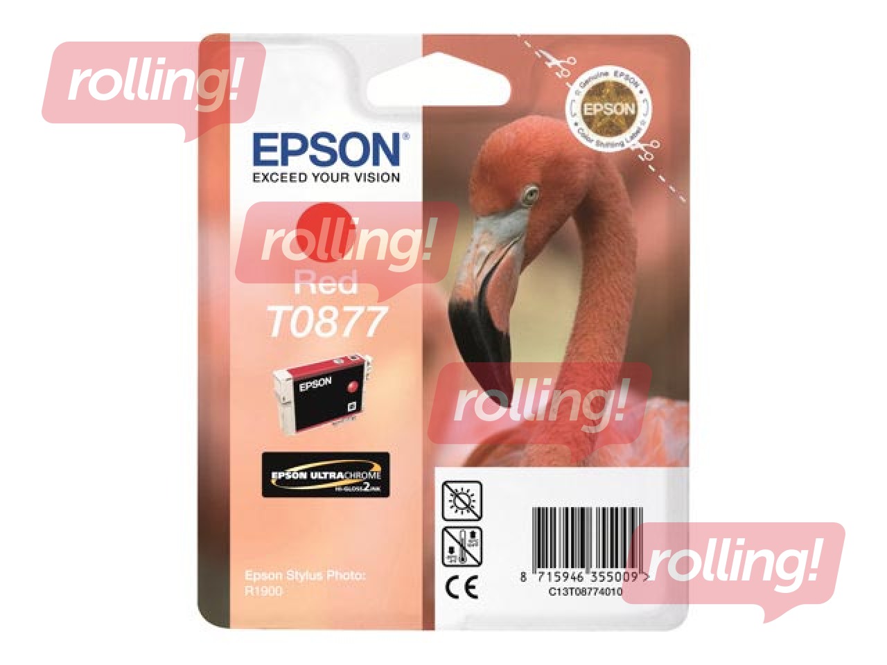 Tindikassett Epson Stylus Photo R1900, punane, 11,4ml