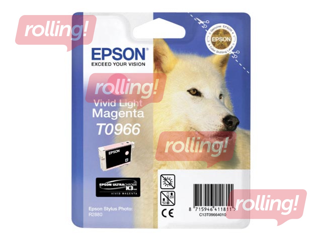 Tindikassett Epson Stylus Photo R2880, helepunane, 11,4ml