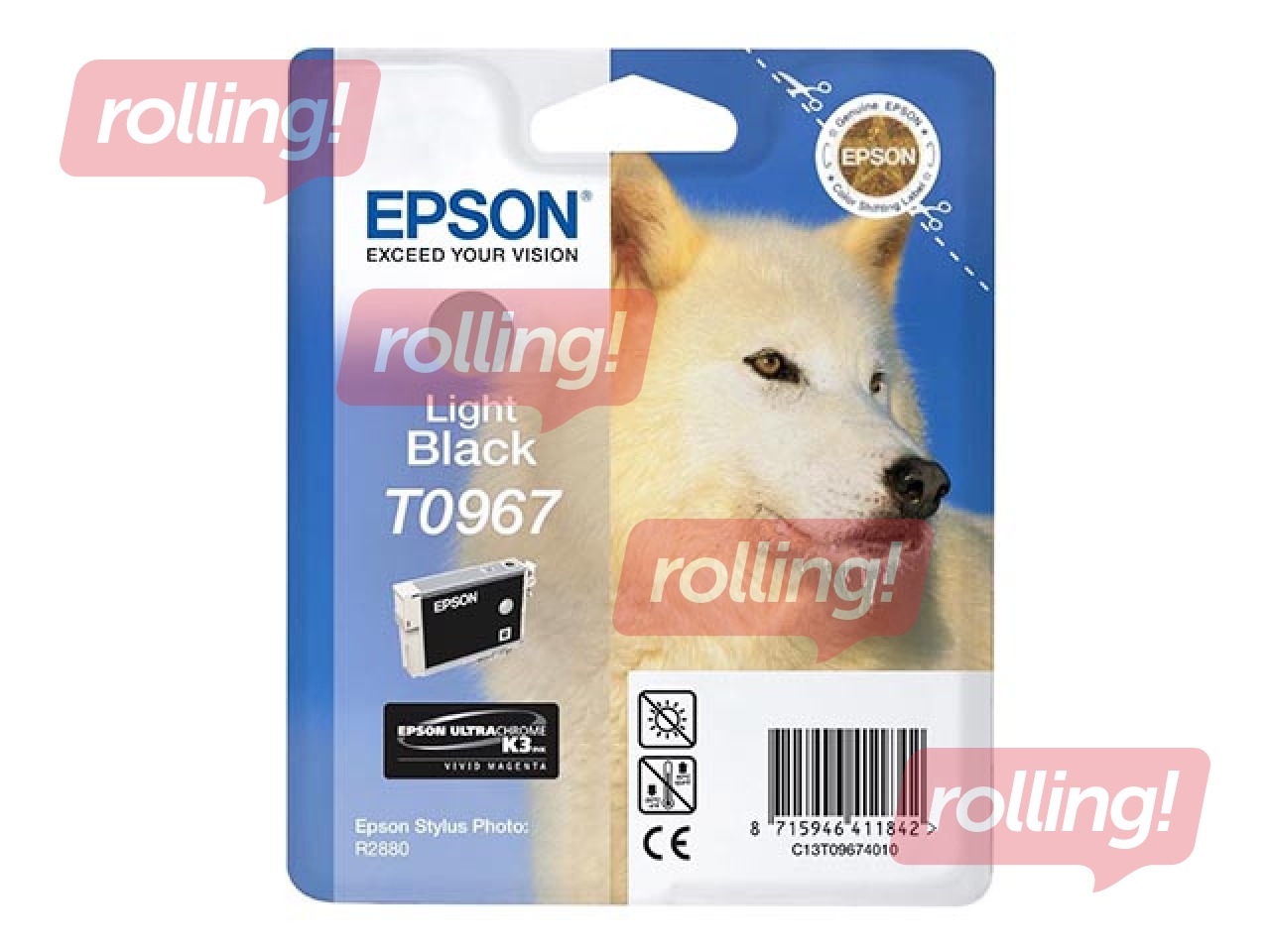 Tindikassett Epson Stylus Photo R2880, hele must, 11,4ml