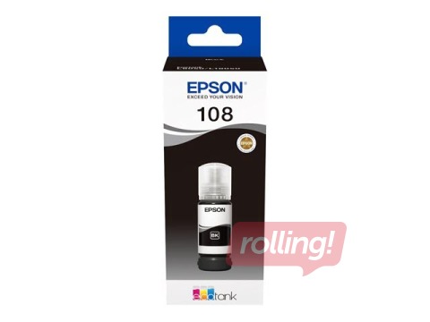 EPSON EcoTank 108 Melnas tintes pudele, 70ml