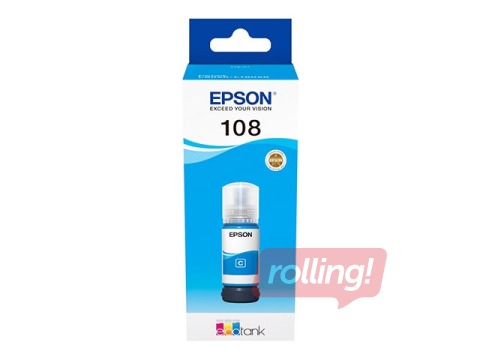 EPSON EcoTank 108 Ciānzila tintes pudele, 70ml