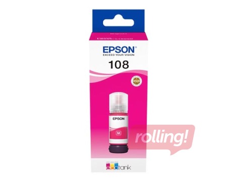 EPSON EcoTank 108 Fuksīna sarkanas tintes pudele, 70ml